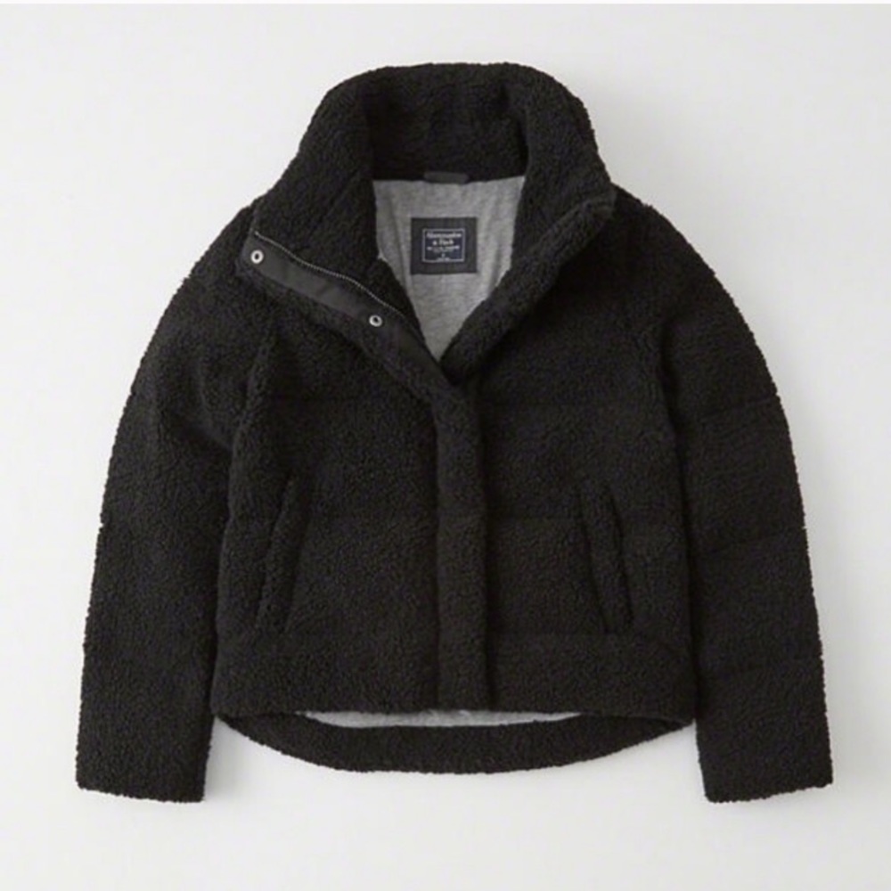 Abercrombie mini puffer Sherpa black XXS
